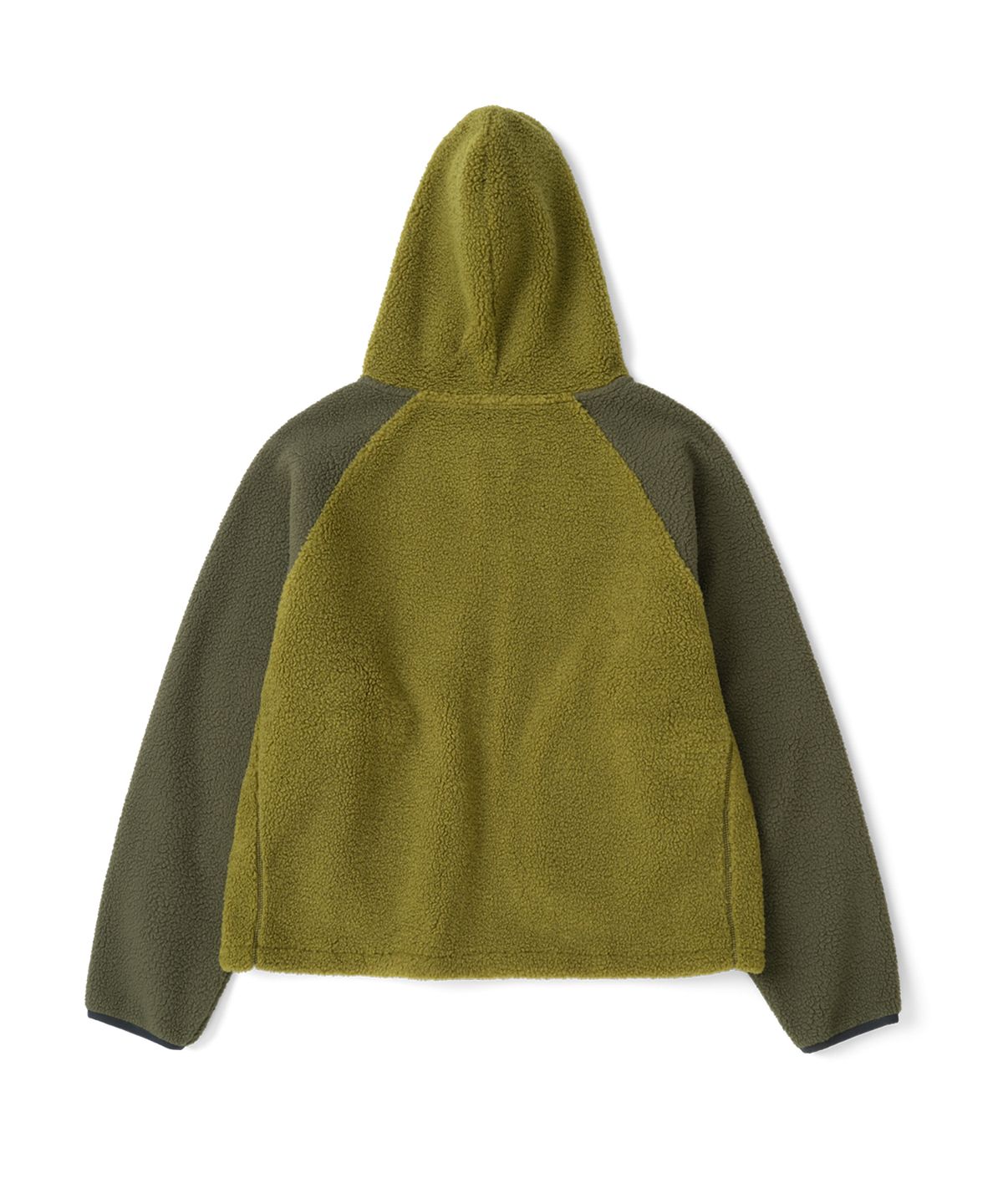 더콜디스트모먼트(THECOLDESTMOMENT) TCM contrast fleece hooded zip-up (olive)