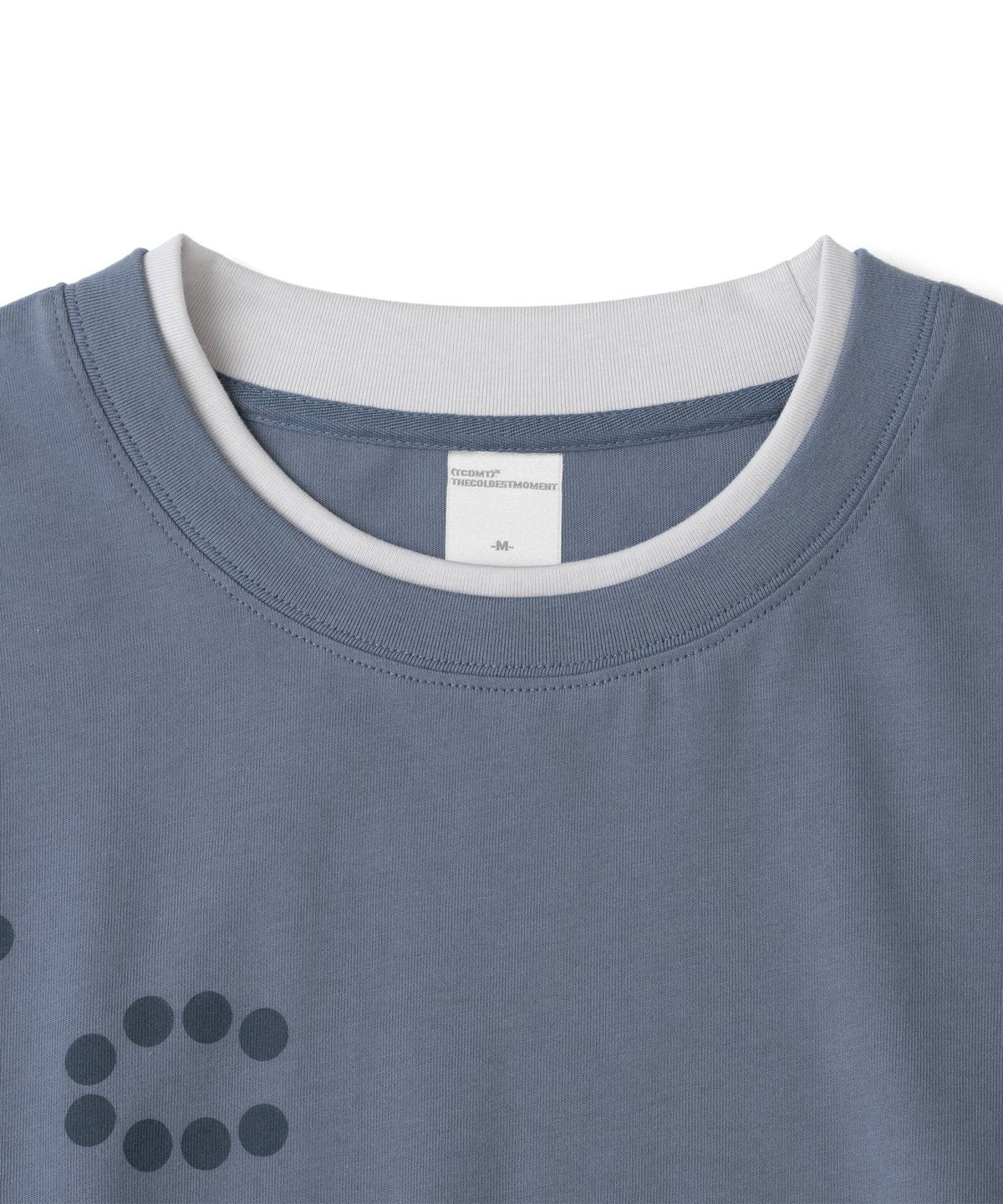 더콜디스트모먼트(THECOLDESTMOMENT) TCM dot print layered long sleeve (blue)