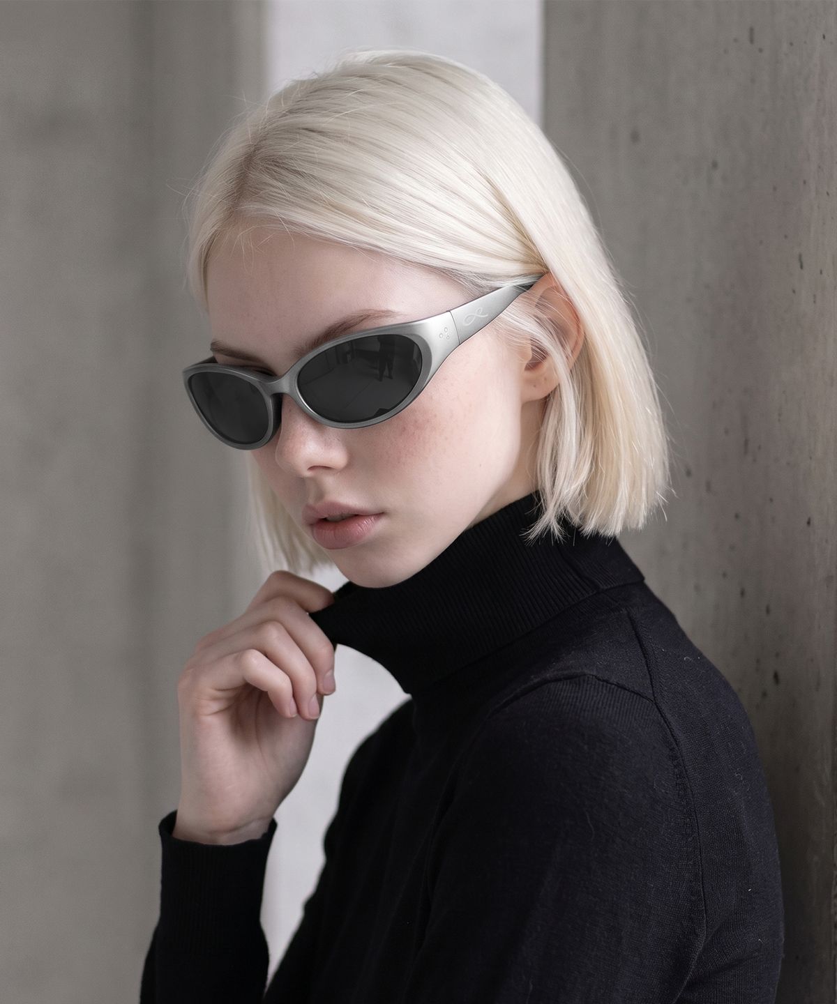맵시크(MAPCHIC) [맵시크x플라이크]SONIQ B3 MATTE SILVER / BLACK_선글라스