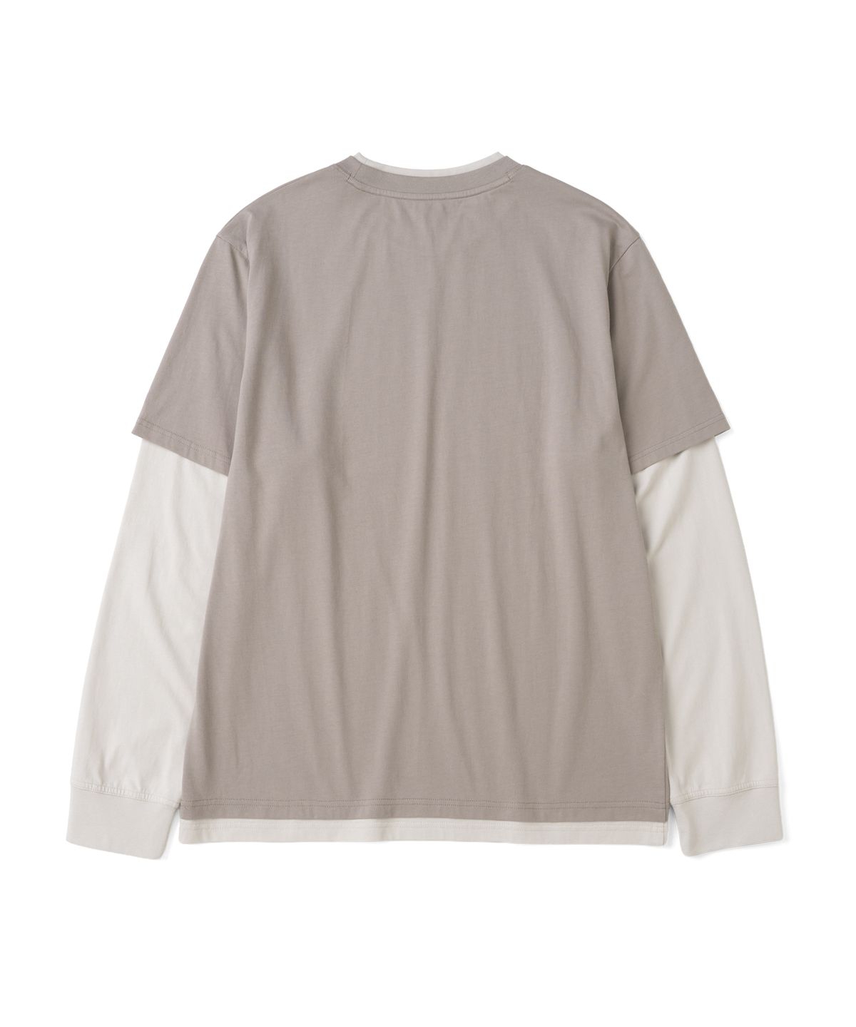 더콜디스트모먼트(THECOLDESTMOMENT) TCM dot print layered long sleeve (sand brown)