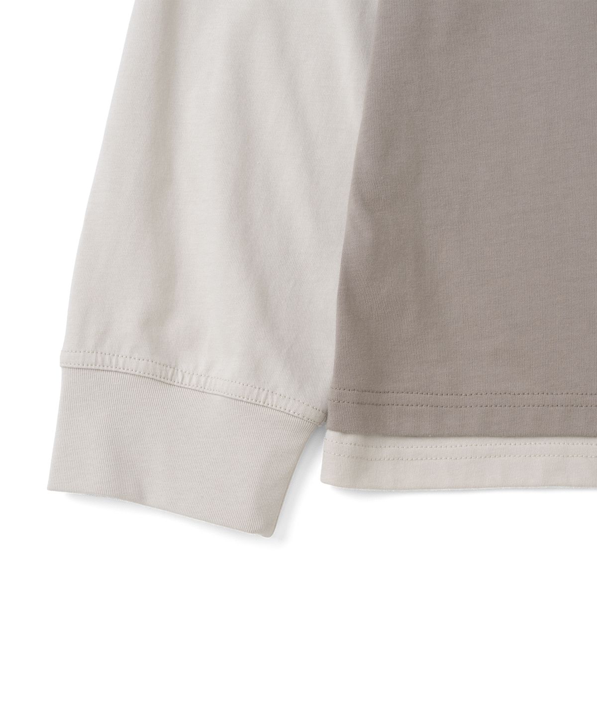 더콜디스트모먼트(THECOLDESTMOMENT) TCM dot print layered long sleeve (sand brown)