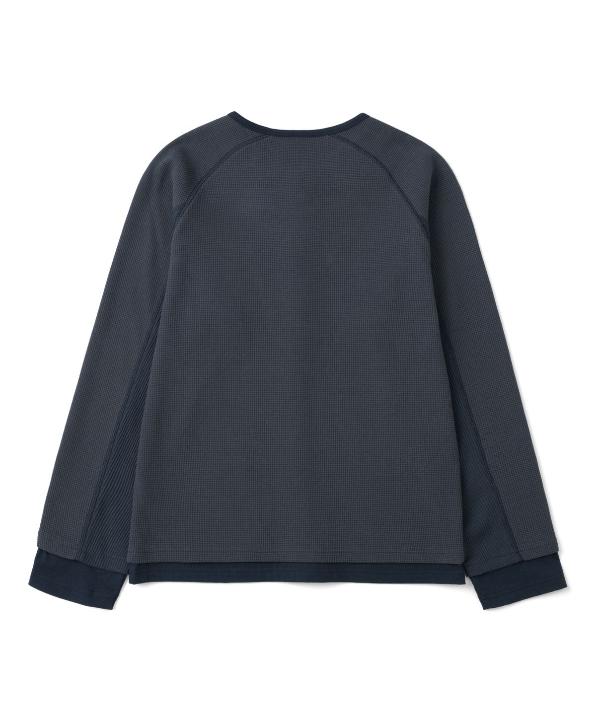 더콜디스트모먼트(THECOLDESTMOMENT) TCM waffle layered cardigan (navy)