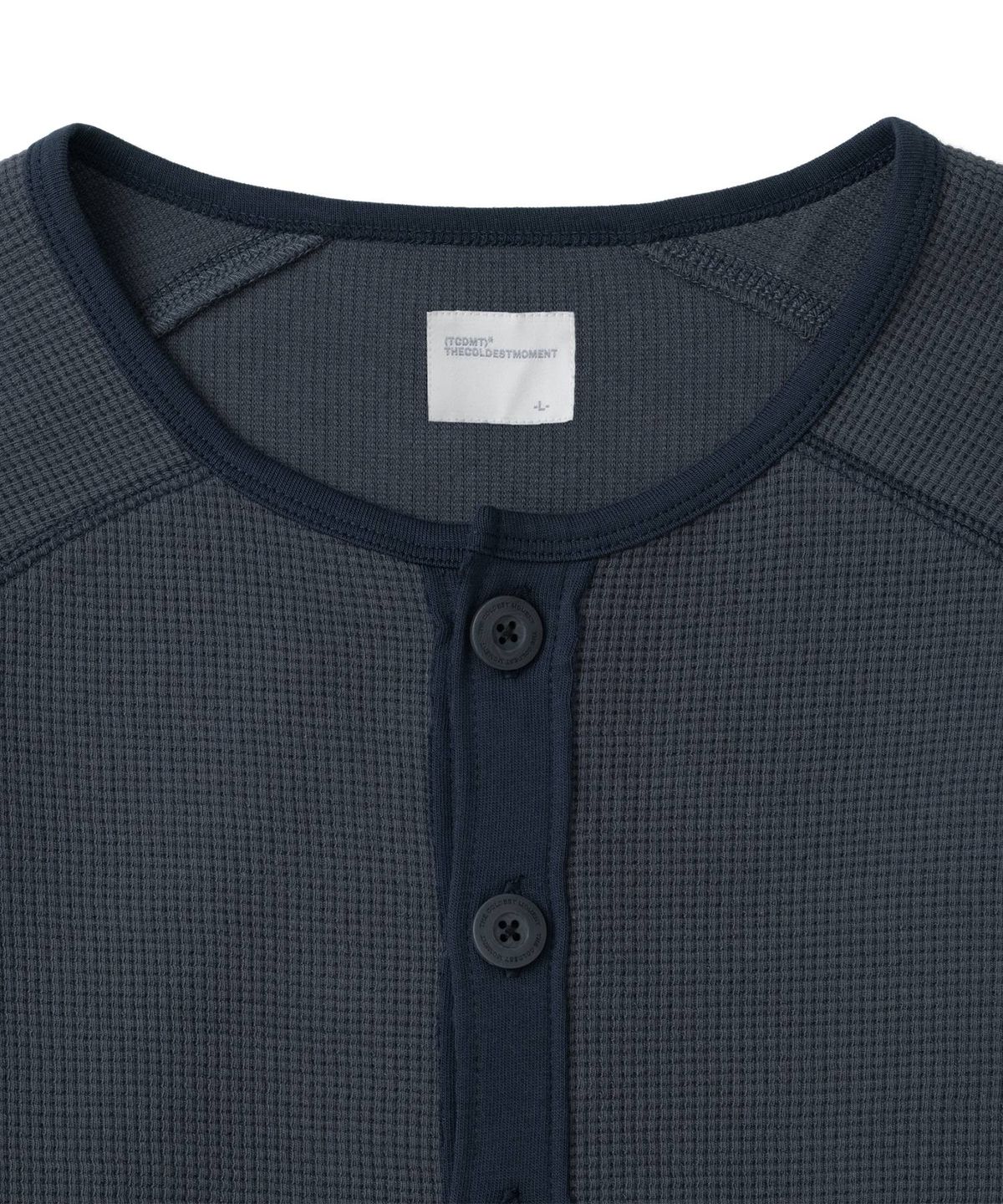 더콜디스트모먼트(THECOLDESTMOMENT) TCM waffle layered cardigan (navy)