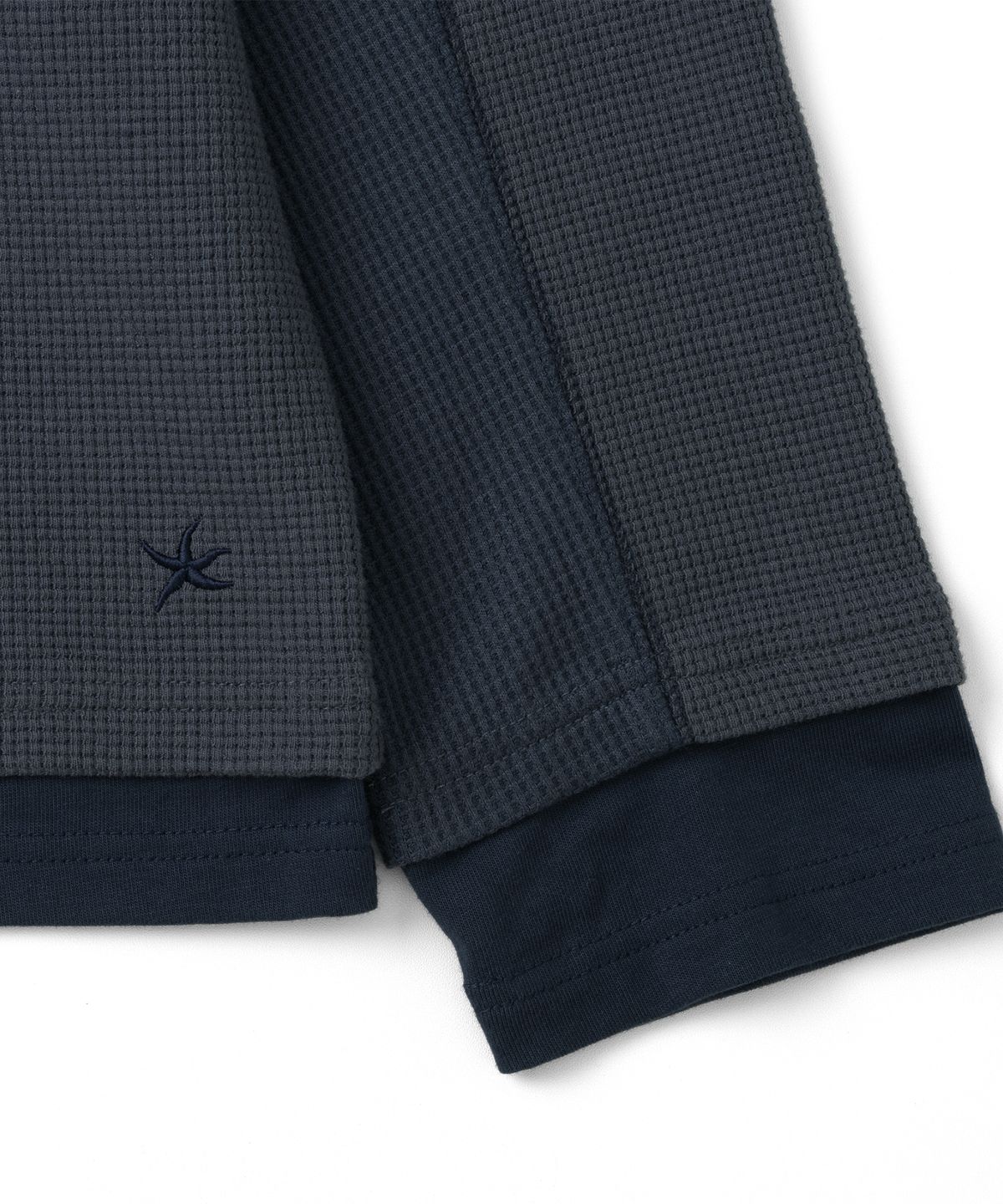 더콜디스트모먼트(THECOLDESTMOMENT) TCM waffle layered cardigan (navy)