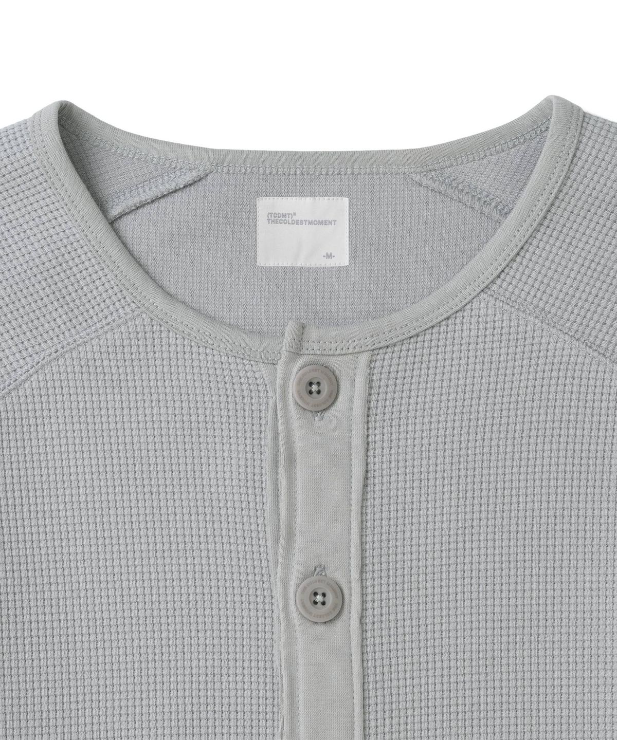 더콜디스트모먼트(THECOLDESTMOMENT) TCM waffle layered cardigan (light grey)
