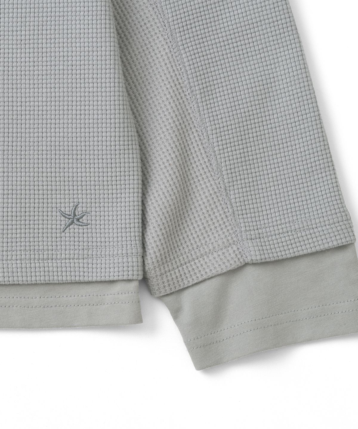 더콜디스트모먼트(THECOLDESTMOMENT) TCM waffle layered cardigan (light grey)