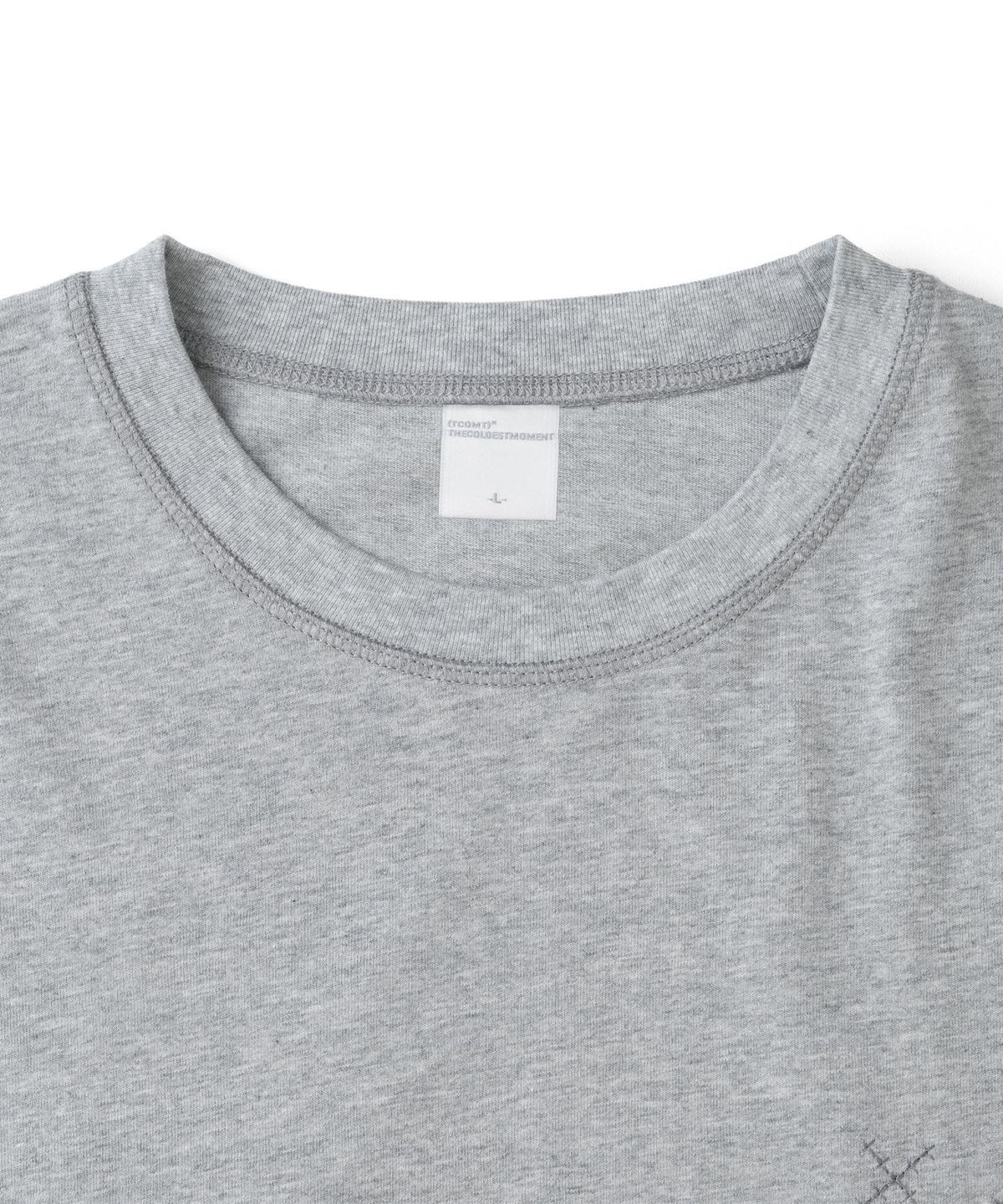 더콜디스트모먼트(THECOLDESTMOMENT) TCM cross stitch t long sleeve (melange grey)