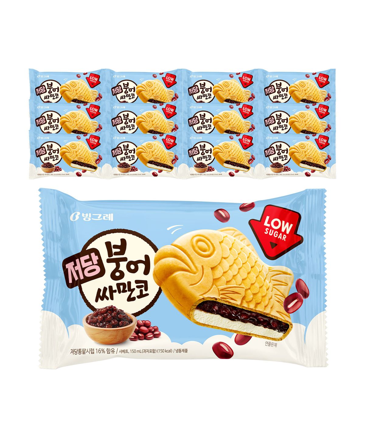 빙그레(BINGGRAE) 붕어싸만코 12개  저당 아이스크림