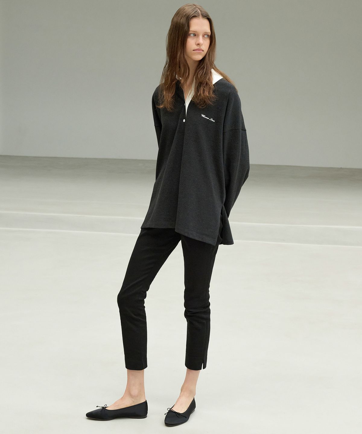 르바(LEVAR) Classic Rugby T-shirt - Charcoal