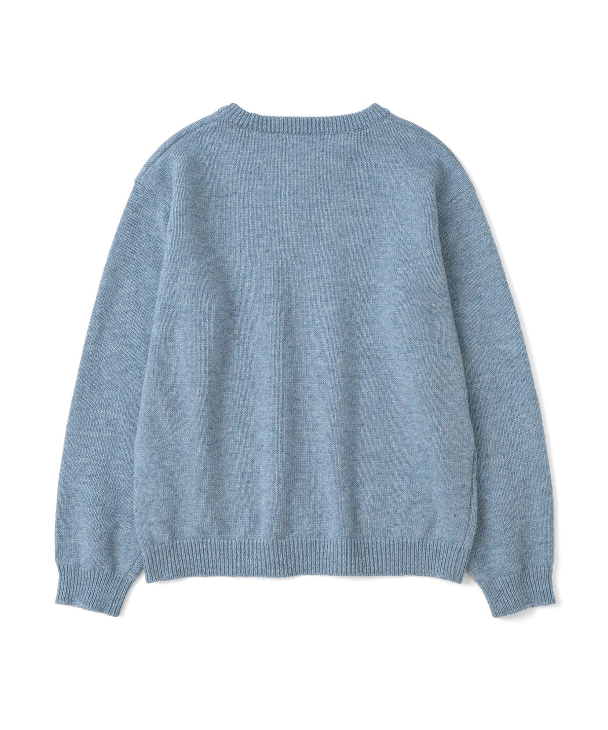 더콜디스트모먼트(THECOLDESTMOMENT) TCM starfish mini logo multi knit (dusty blue)