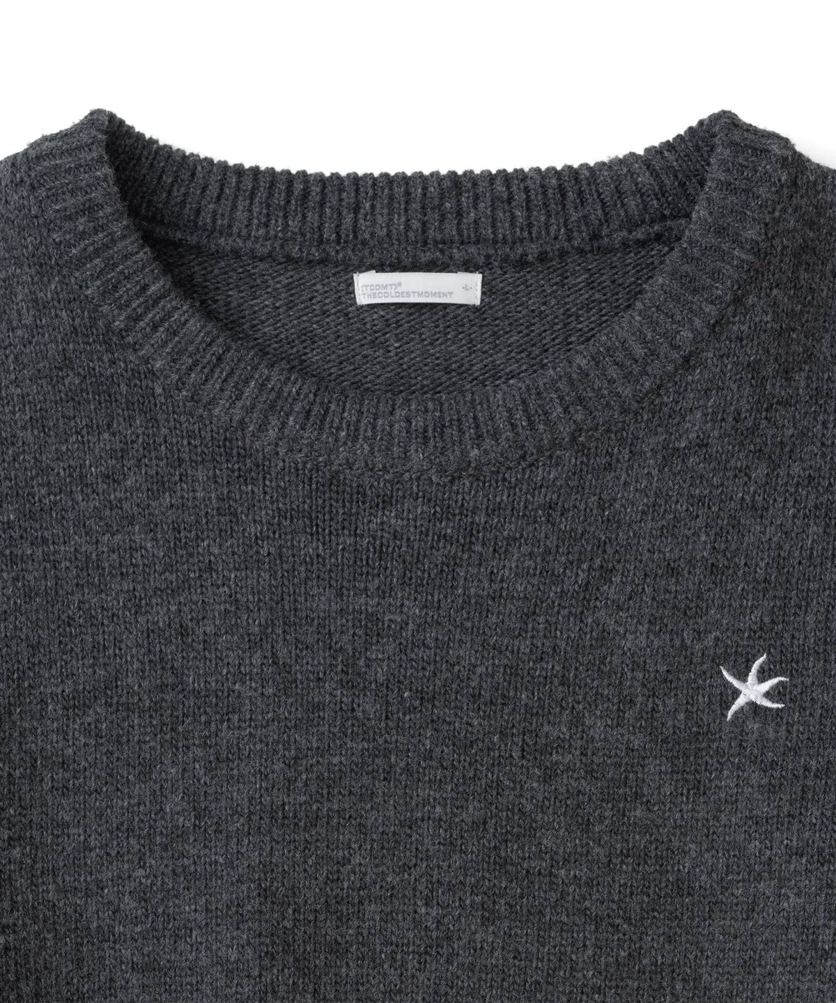 더콜디스트모먼트(THECOLDESTMOMENT) TCM starfish mini logo multi knit (charcoal)