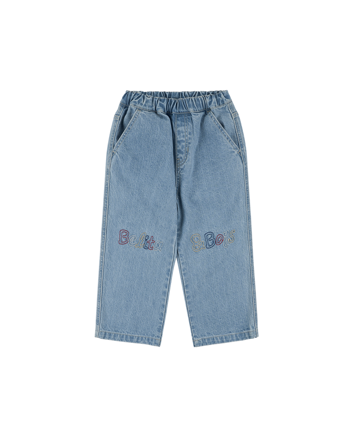 벨리타앤보이즈(BELITANBOYS) 라이트블루 스트레이트 데님 팬츠 BK63JP10LB