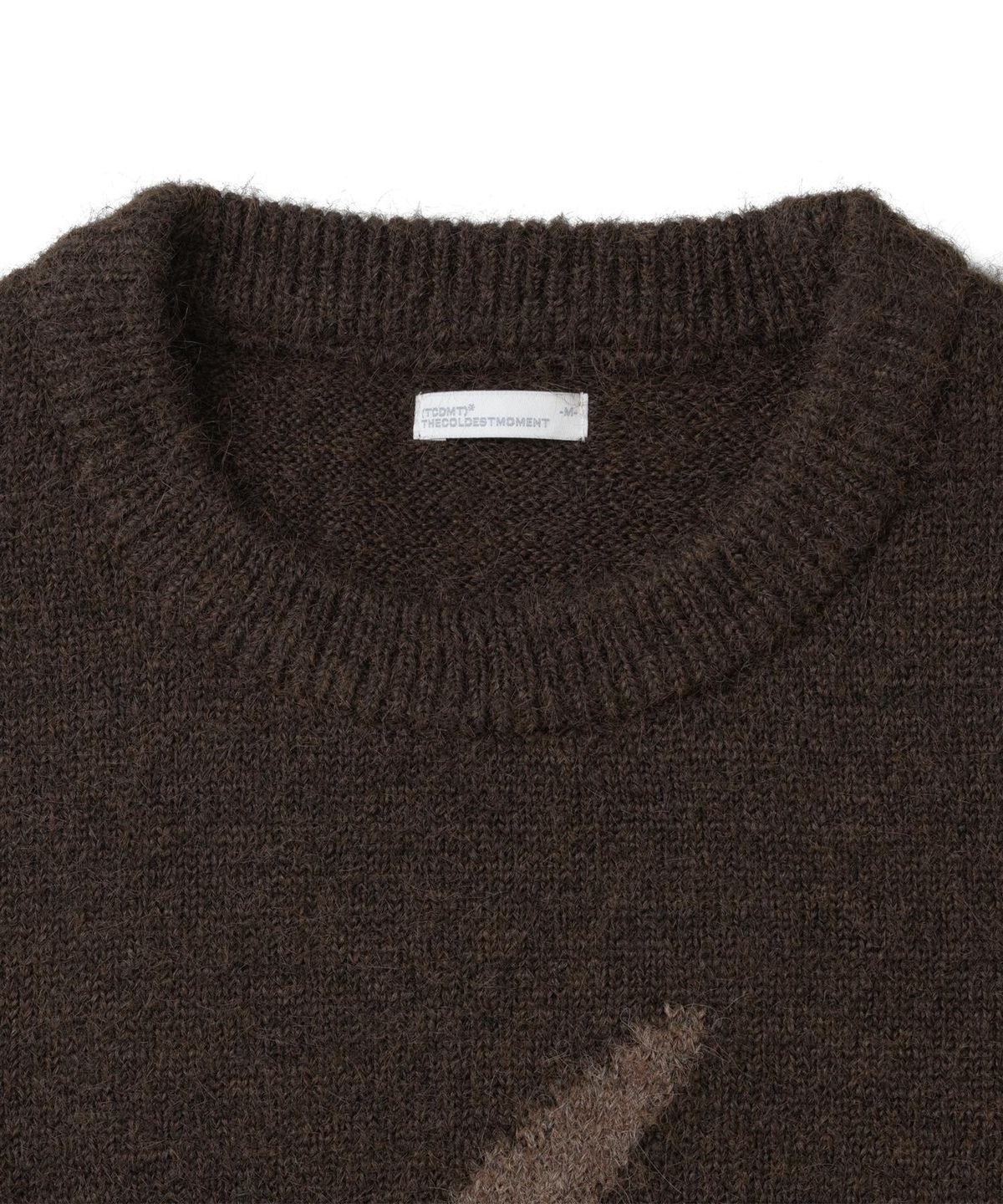 더콜디스트모먼트(THECOLDESTMOMENT) TCM starfish logo contrast knit (brown)