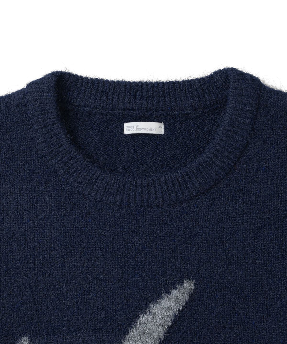 더콜디스트모먼트(THECOLDESTMOMENT) TCM starfish logo contrast knit (navy)