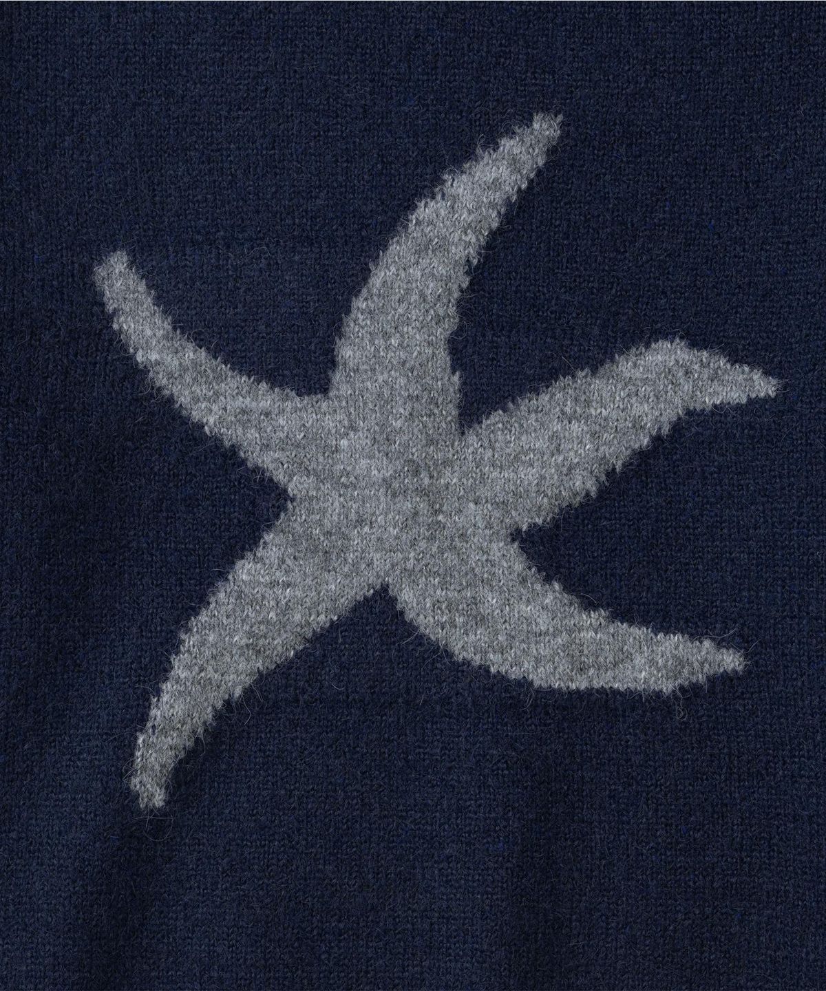 더콜디스트모먼트(THECOLDESTMOMENT) TCM starfish logo contrast knit (navy)