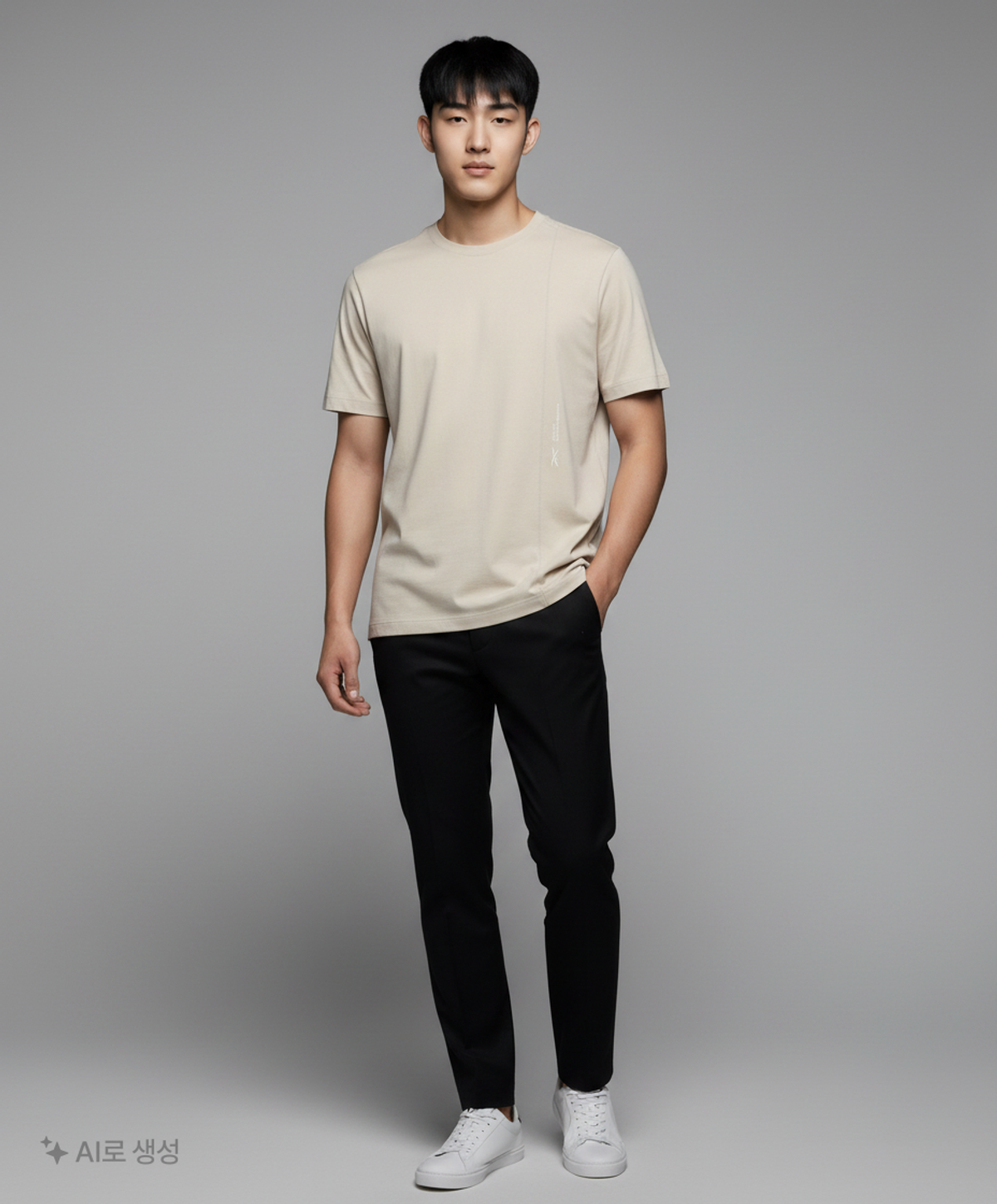 리복(REEBOK) 리복 X 라이풀 로고 반팔티 - 샌드스톤 / GU3734 L
