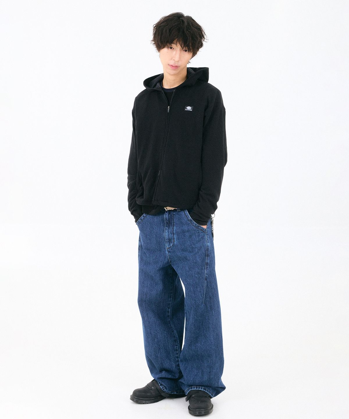 디키즈(DICKIES) 디키즈 x 해칭룸 Zip Hoodie Black