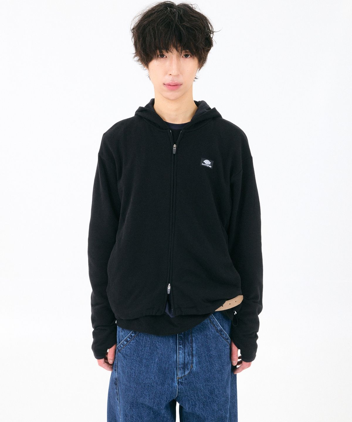 디키즈(DICKIES) 디키즈 x 해칭룸 Zip Hoodie Black