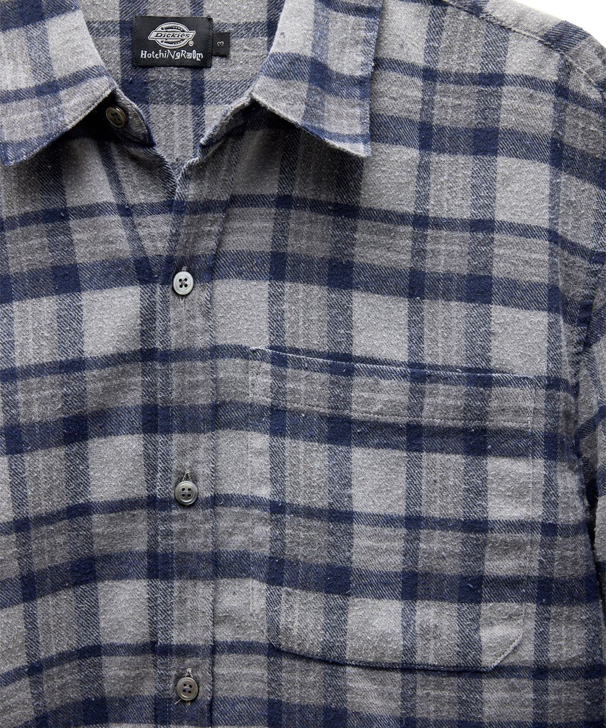 디키즈(DICKIES) 디키즈 x 해칭룸 Regular Shirt Check Dusty Grey