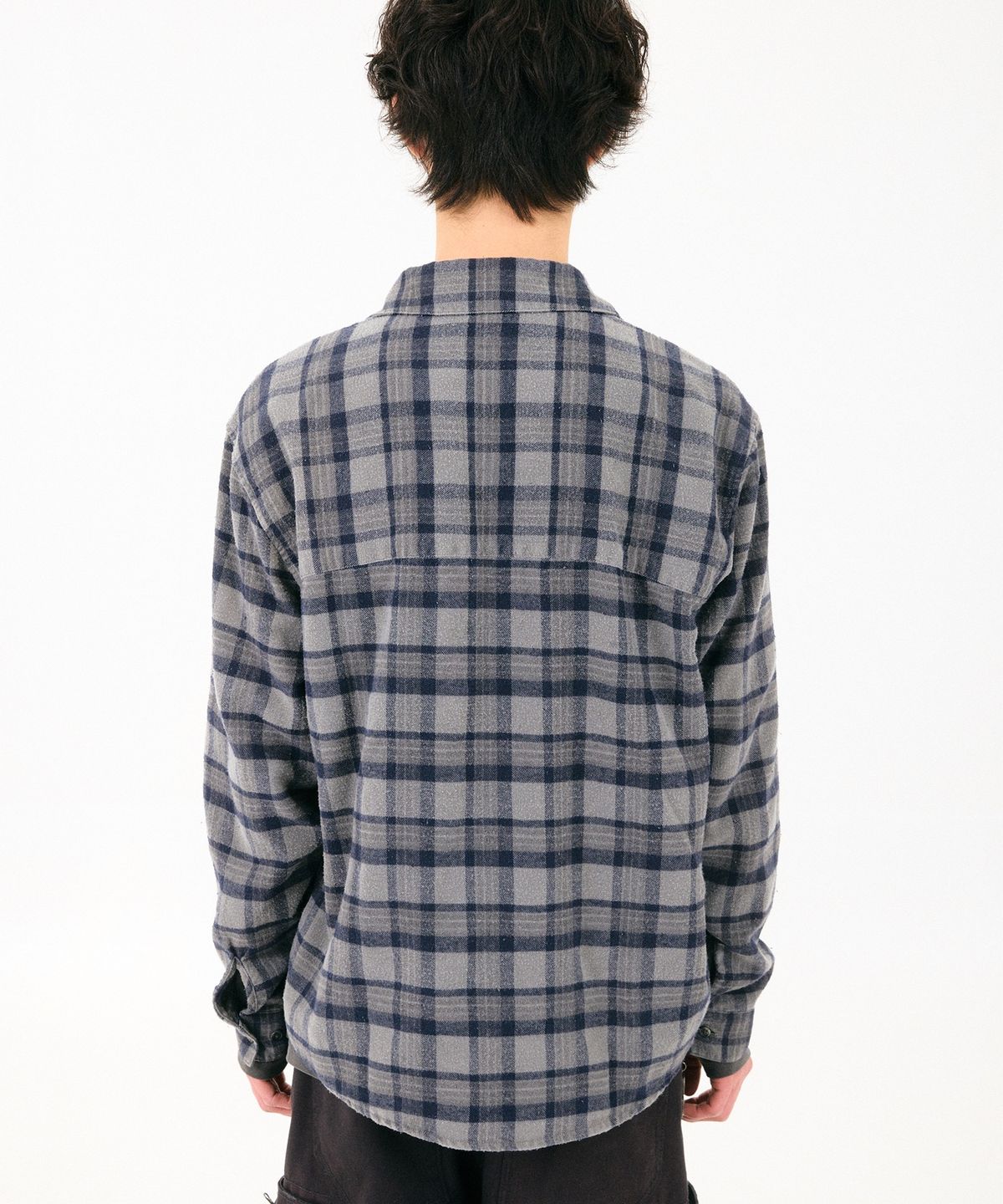 디키즈(DICKIES) 디키즈 x 해칭룸 Regular Shirt Check Dusty Grey