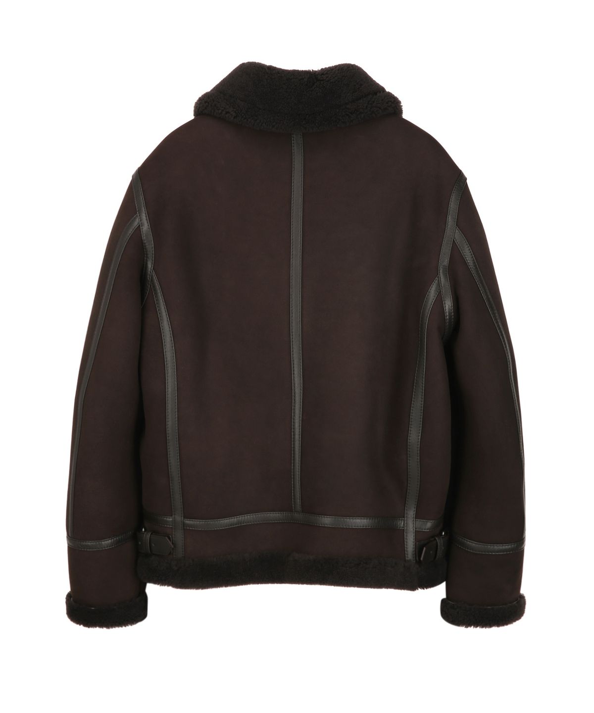 질스튜어트뉴욕 맨(JILLSTUART NEWYORK MEN) [Lightweight] 램스킨 스탠드넥 카라 무스탕 - 다크브라운 (JNJU6D303W3)