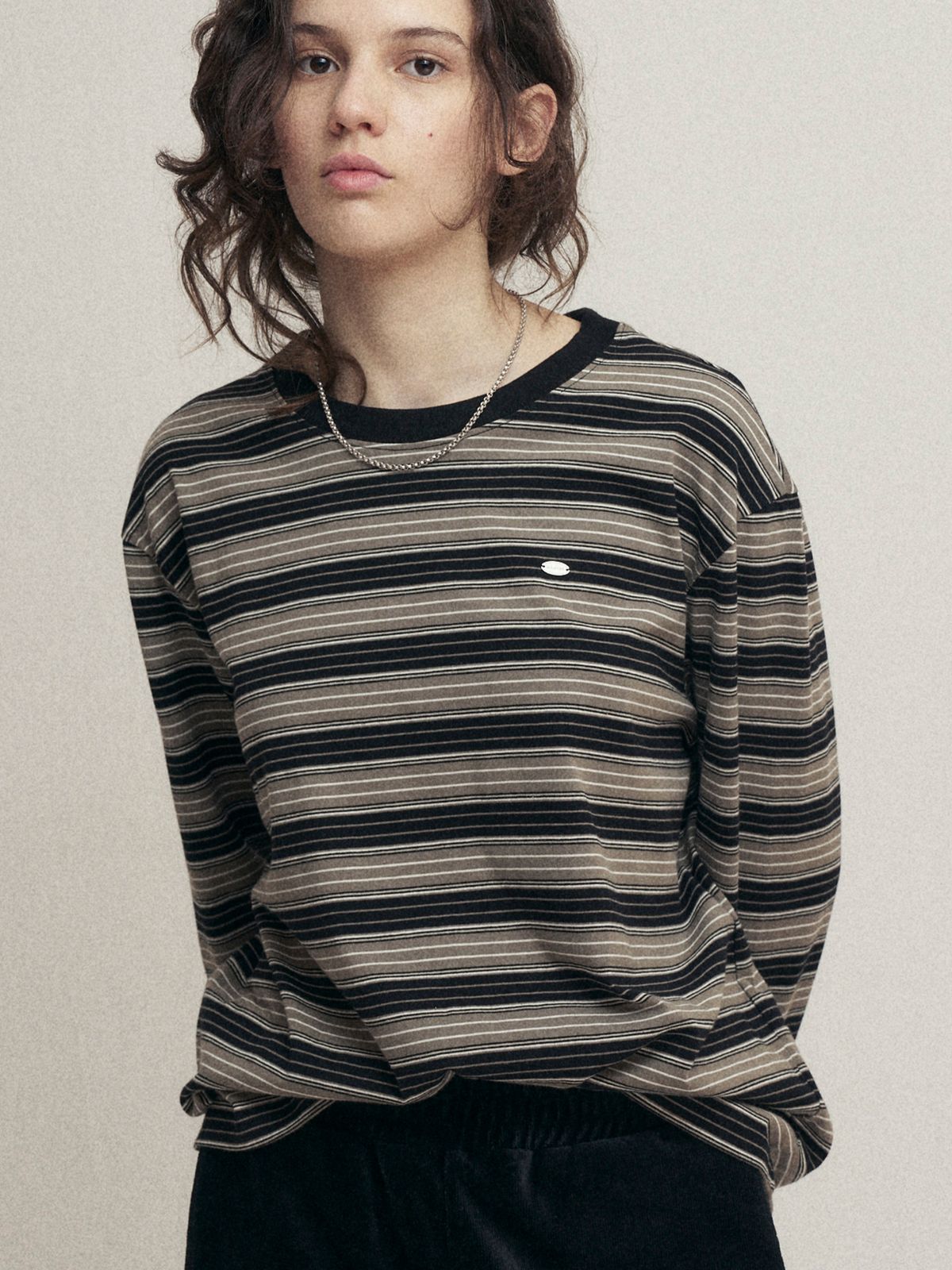 마롭(MALOUPE) 5119 레귤러 스트라이프티 (블랙)