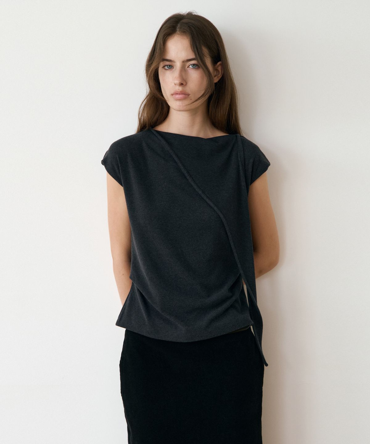 르메메(LEMEME) Echarpe Drape Top_2colors