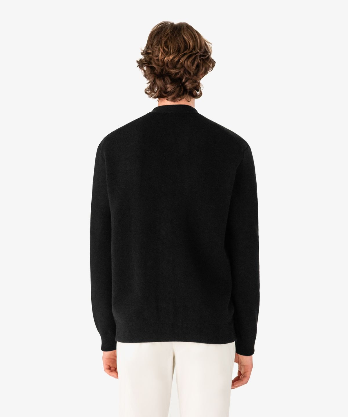 라코스테(LACOSTE) 남성 배색 레이어드 방모 V넥 가디건 AH760E-56N 031