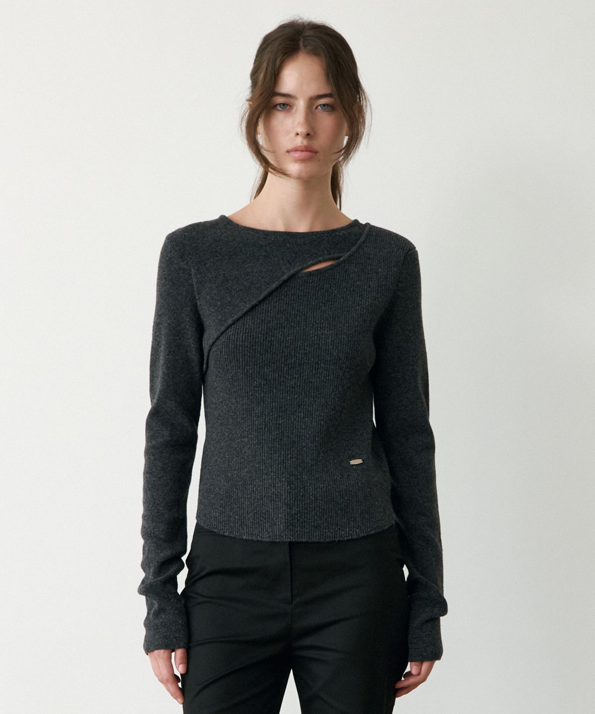 르메메(LEMEME) Elise Cutout Knit Top_2colors
