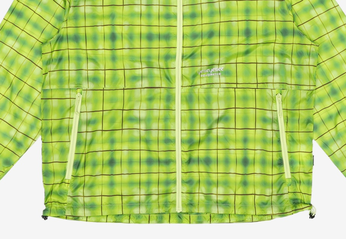 예스아이씨(YESEYESEE) Breeze Windbreaker Green Check L