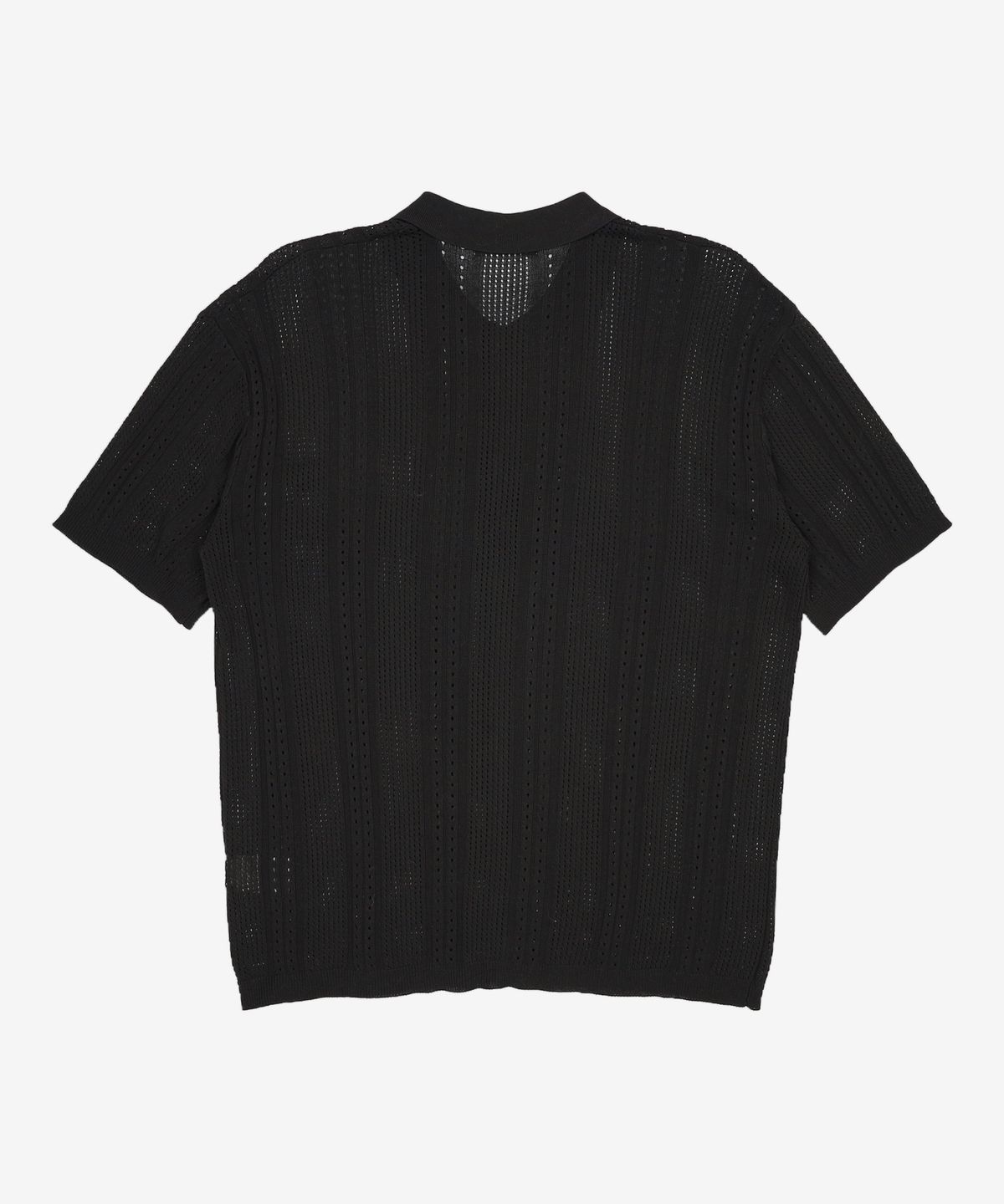 소신(SOCIN) Meshed Half Polo Cardigan (Black) L