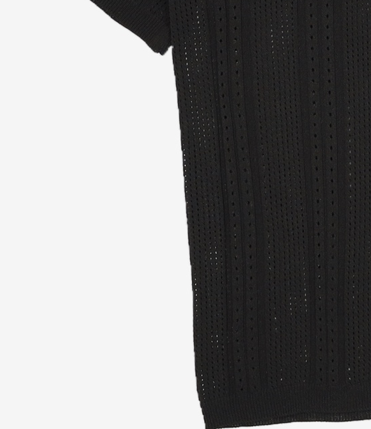 소신(SOCIN) Meshed Half Polo Cardigan (Black) L