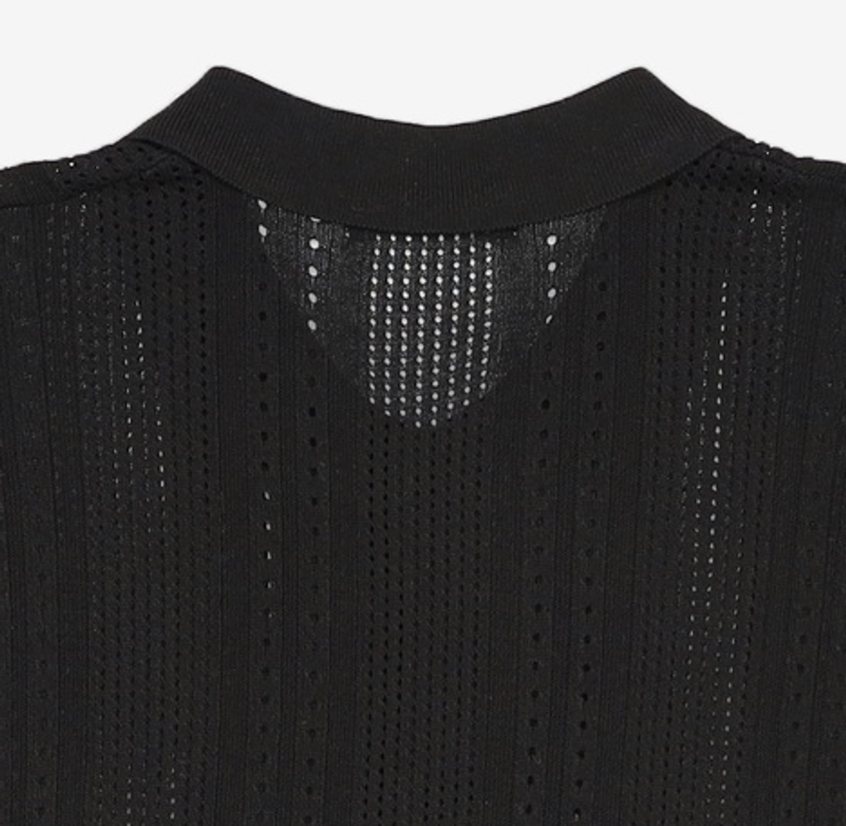 소신(SOCIN) Meshed Half Polo Cardigan (Black) L