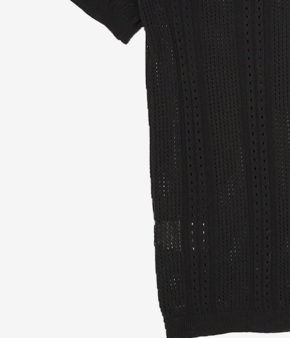 소신(SOCIN) Meshed Half Polo Cardigan (Black) L