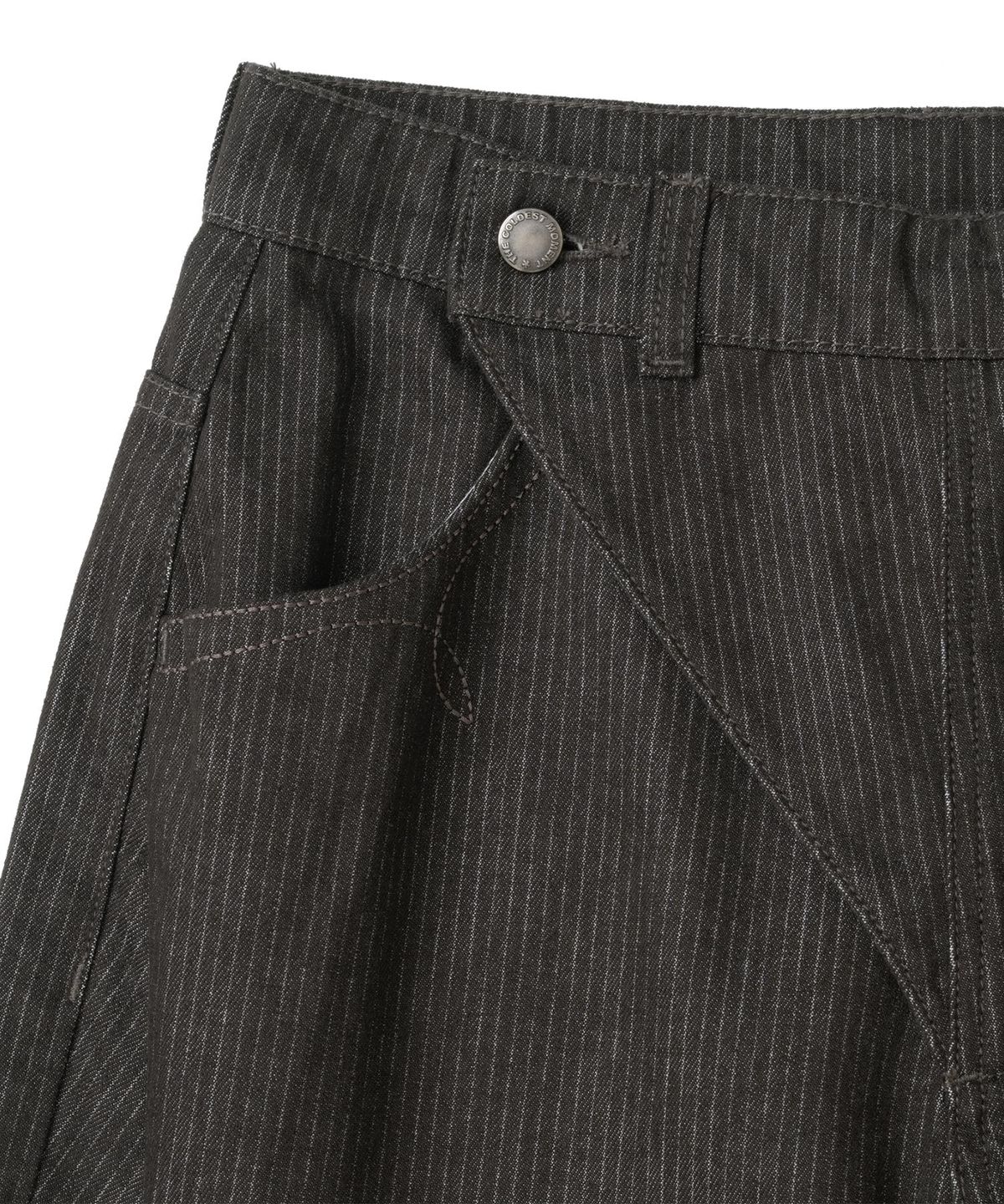 더콜디스트모먼트(THECOLDESTMOMENT) TCM unbalance ethnic stripe pants (black)
