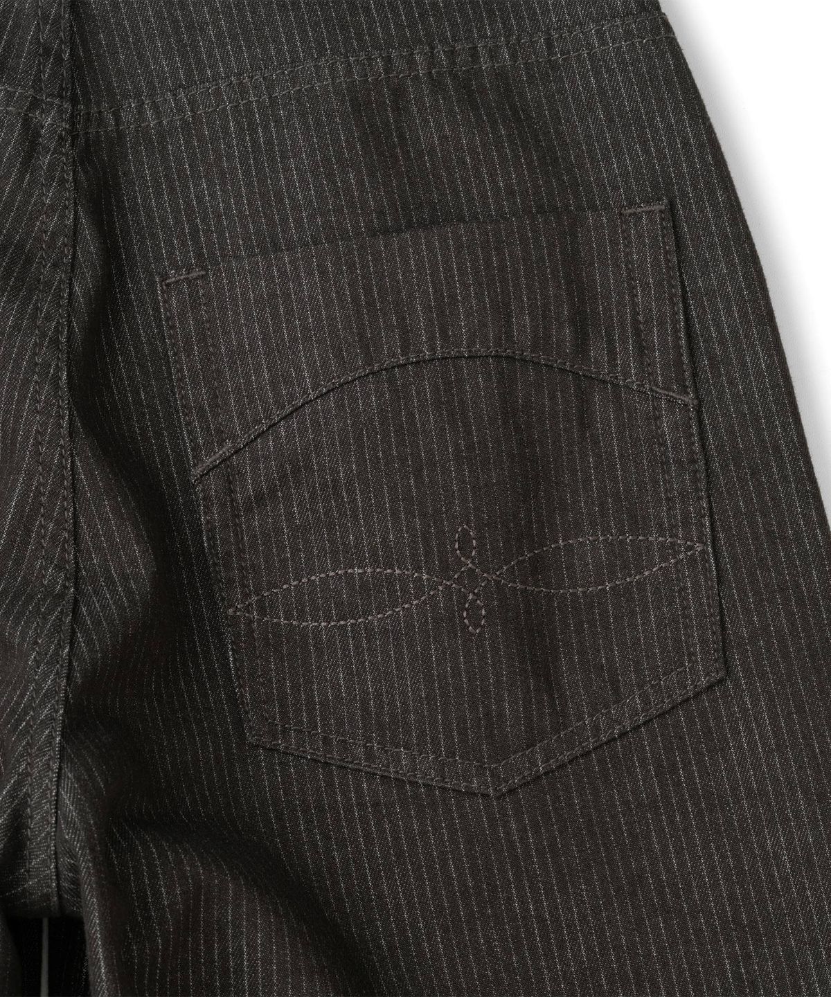 더콜디스트모먼트(THECOLDESTMOMENT) TCM unbalance ethnic stripe pants (black)