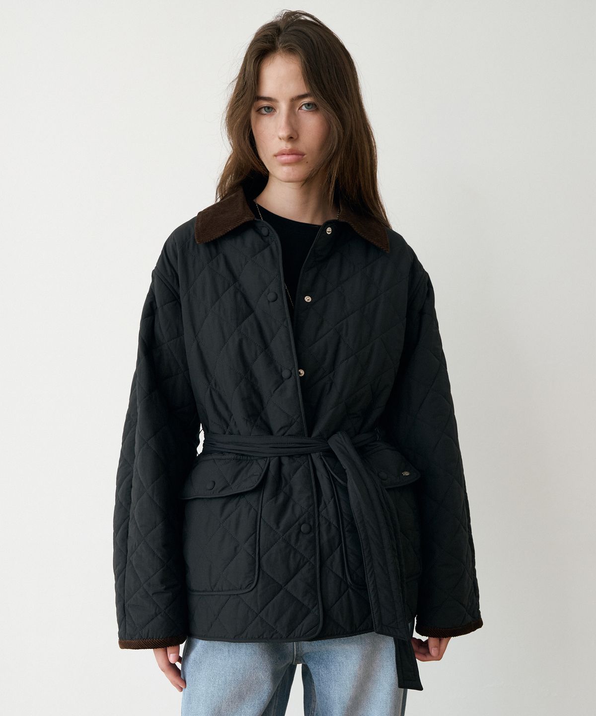 르메메(LEMEME) Arden Belted Quilting Jacket_2colors