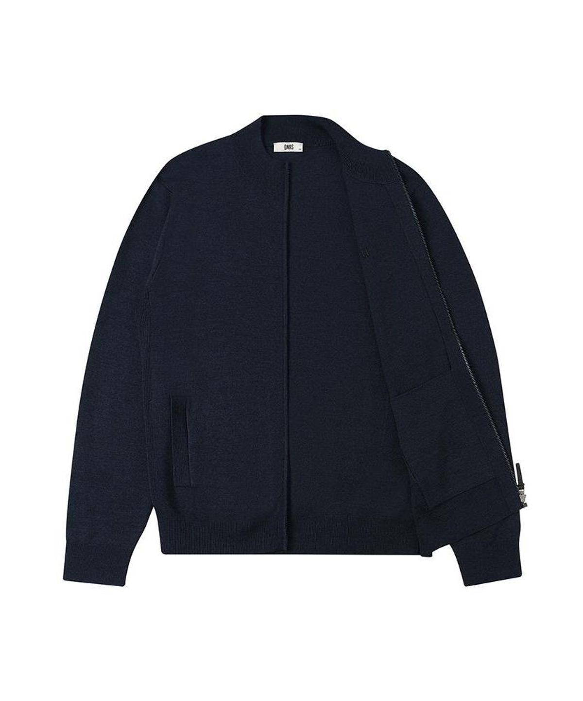 닥스셔츠(DAKS SHIRTS) 울혼방 솔리드 집업가디건 레귤러핏 네이비_DMA1SWZU101N1