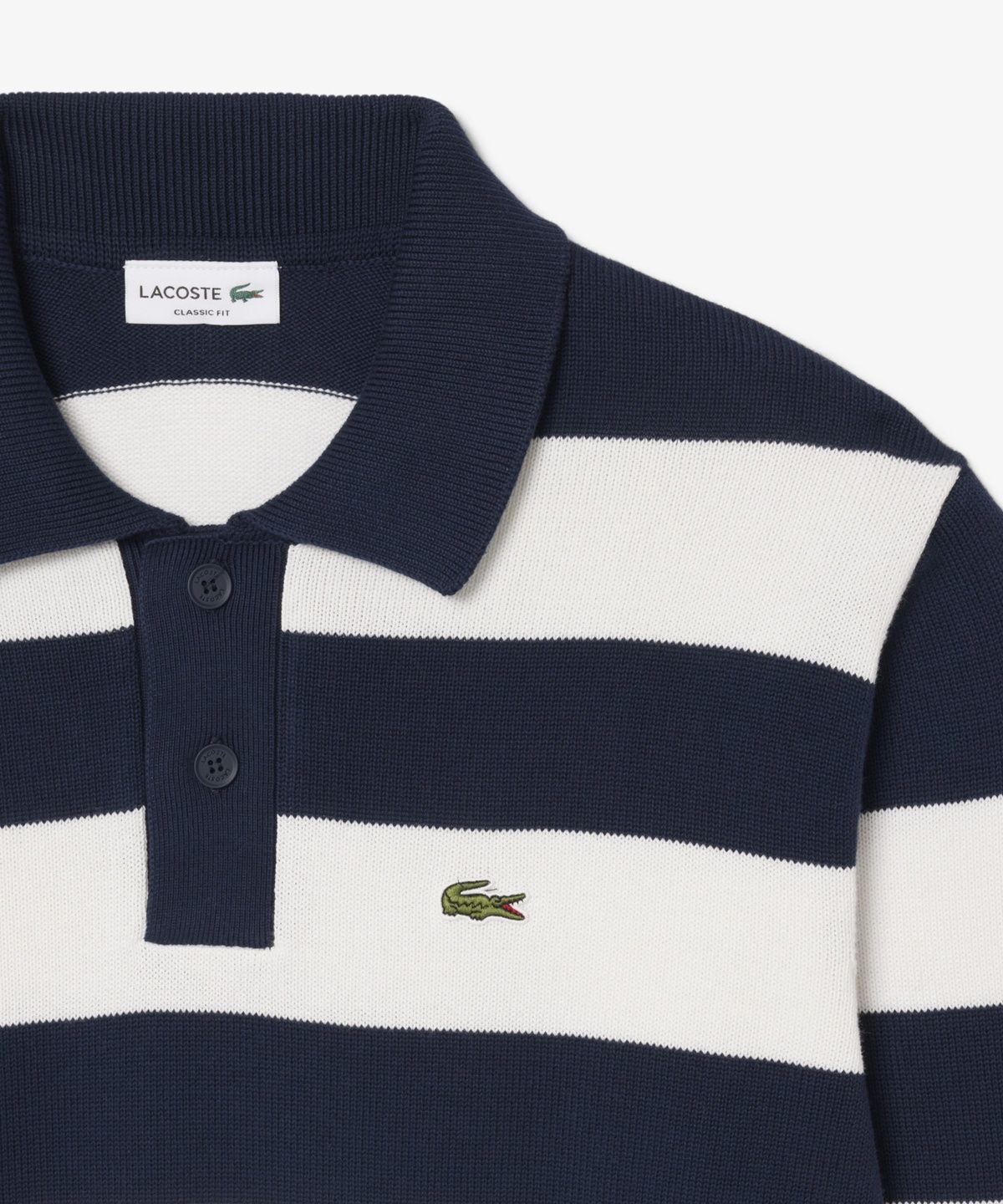 라코스테(LACOSTE) 남성 볼드스트라이프 코튼 스웨터 폴로셔츠 AH0488-56N HHW