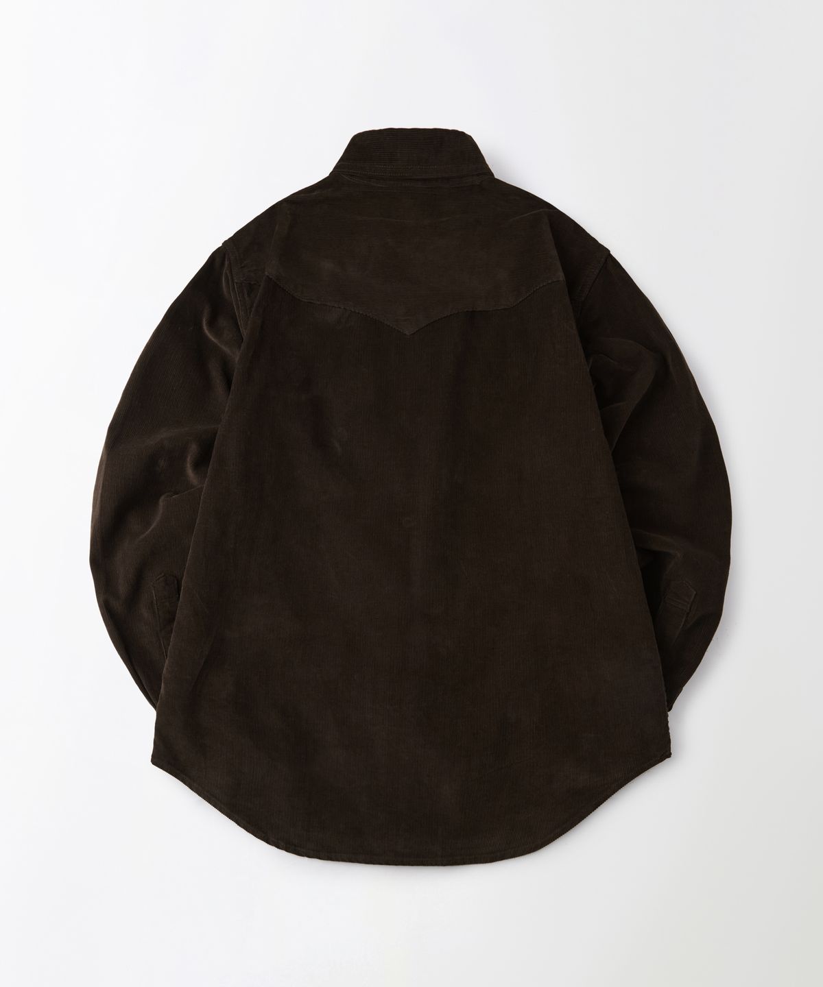 아웃스탠딩(OUTSTANDING) CORDUROY WESTERN SHIRT_BROWN