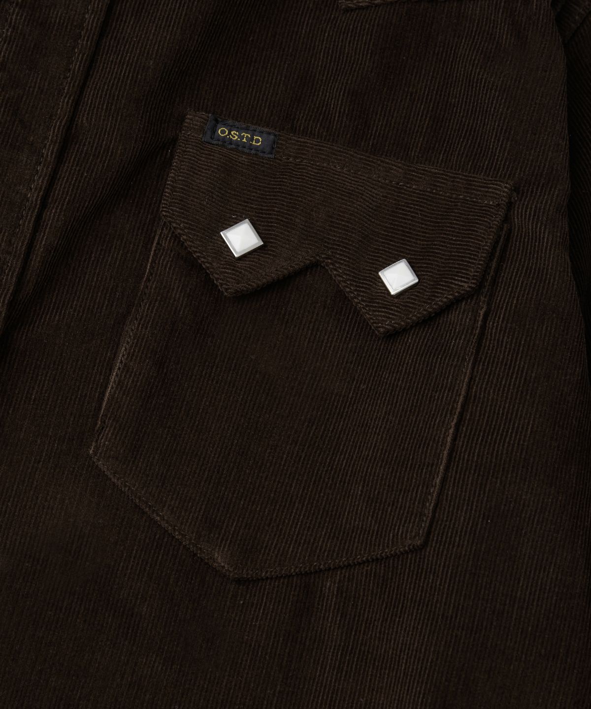 아웃스탠딩(OUTSTANDING) CORDUROY WESTERN SHIRT_BROWN