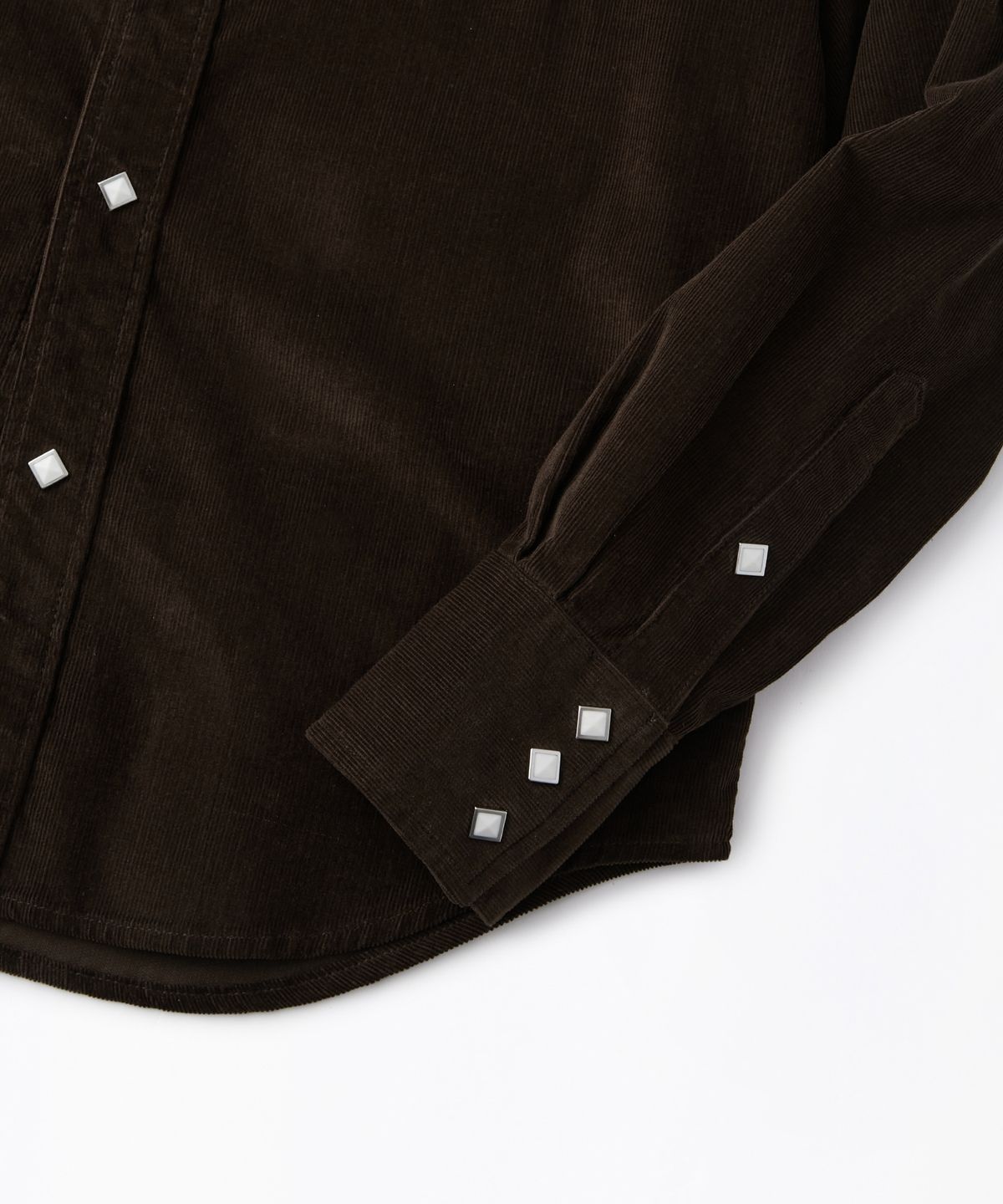아웃스탠딩(OUTSTANDING) CORDUROY WESTERN SHIRT_BROWN