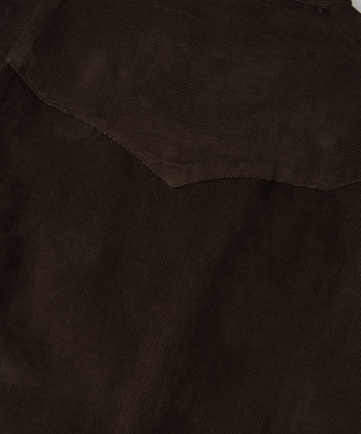 아웃스탠딩(OUTSTANDING) CORDUROY WESTERN SHIRT_BROWN