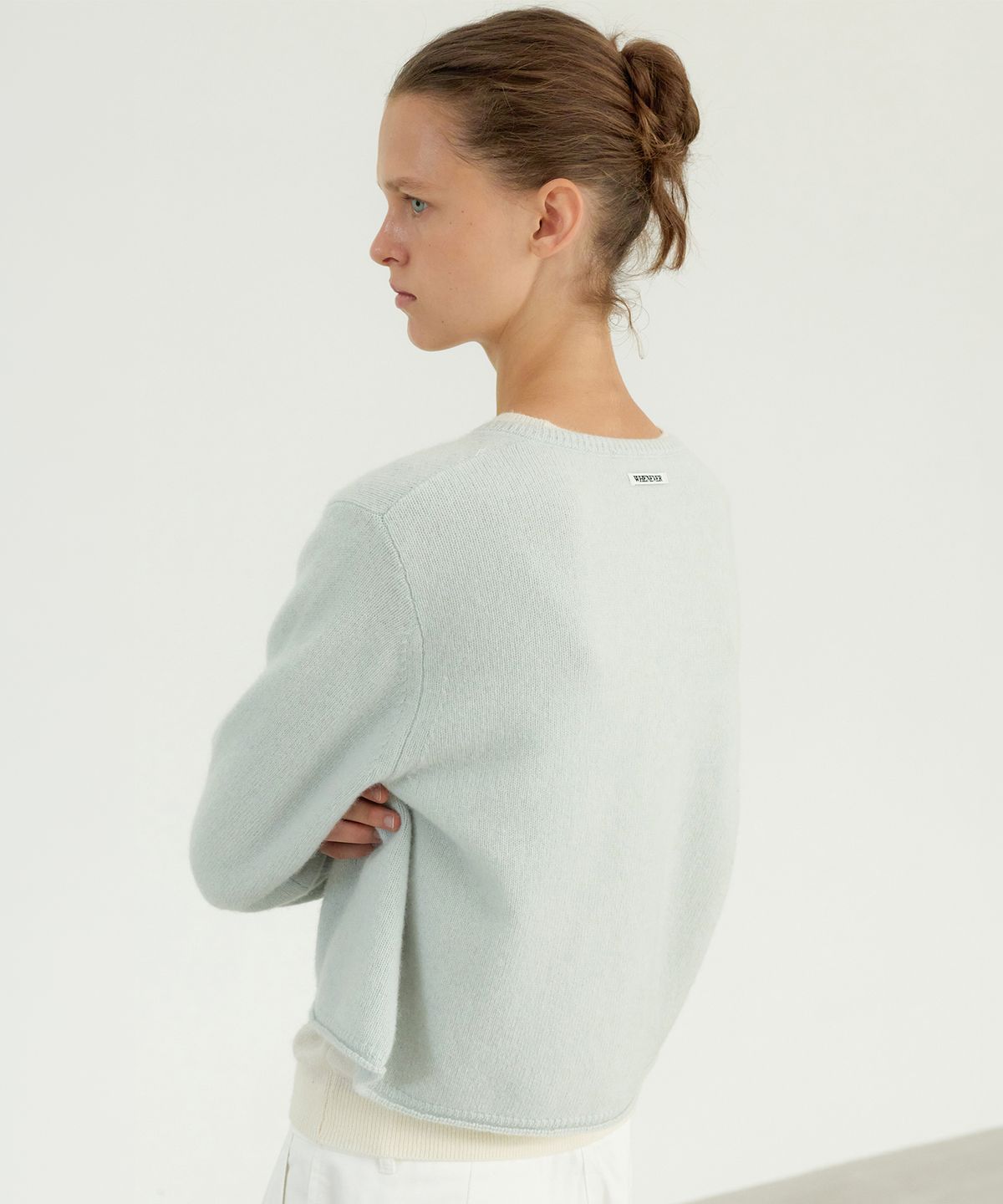 르바(LEVAR) Clean Edge Wool Cardigan - Irish Mint