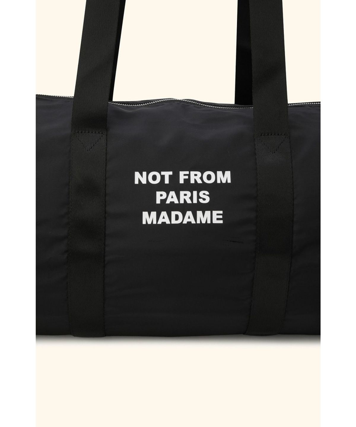 드롤드무슈(DROLE DE MONSIEUR) Nylon Slogan Gym Bag D4BAW26101BKX