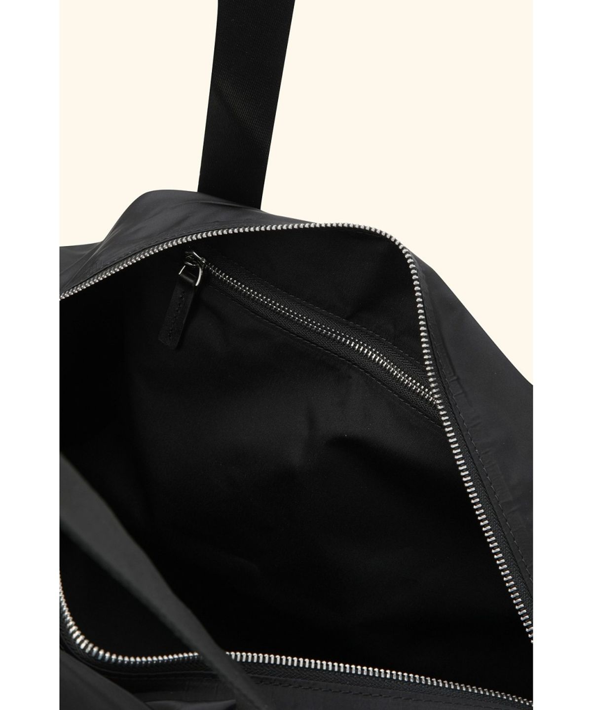드롤드무슈(DROLE DE MONSIEUR) Nylon Slogan Gym Bag D4BAW26101BKX