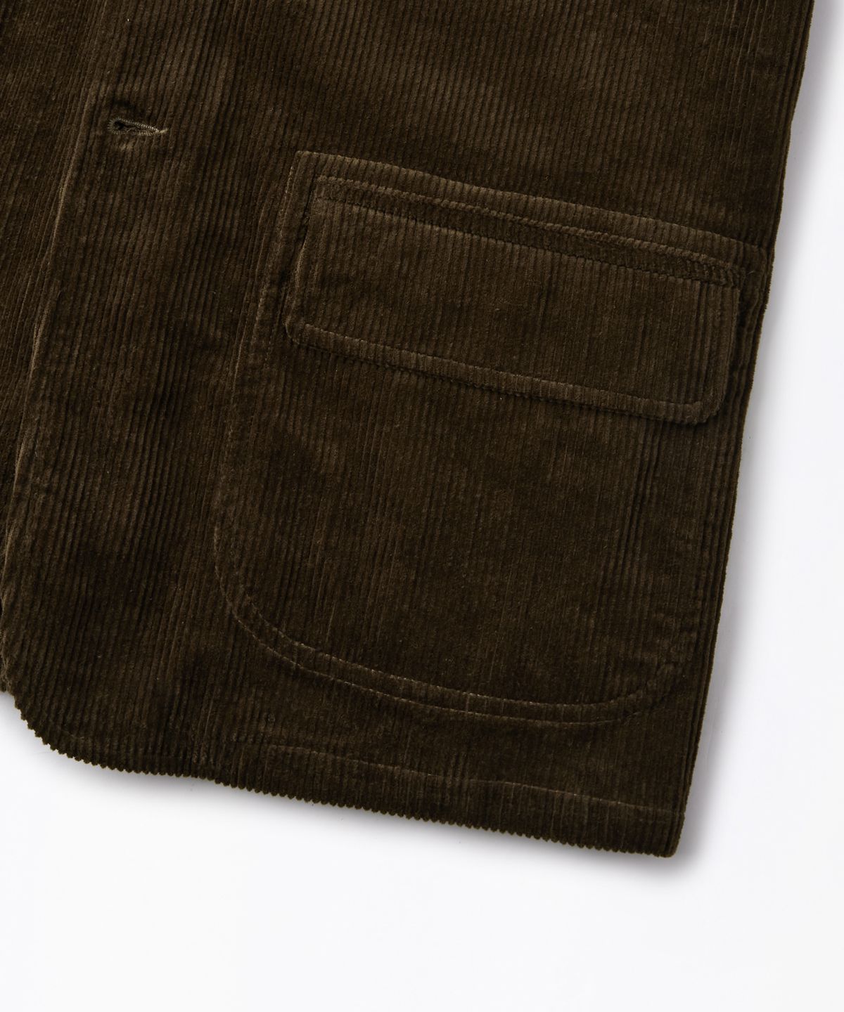 아웃스탠딩(OUTSTANDING) HIGH DENSITY CORDUROY CLASSIC 3-BUTTON JACKET_BROWN