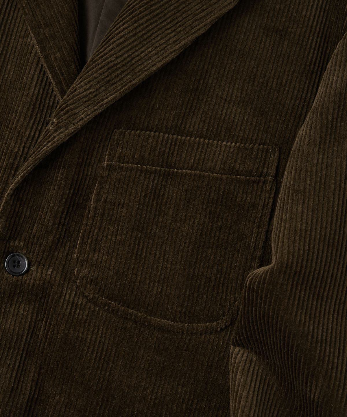 아웃스탠딩(OUTSTANDING) HIGH DENSITY CORDUROY CLASSIC 3-BUTTON JACKET_BROWN