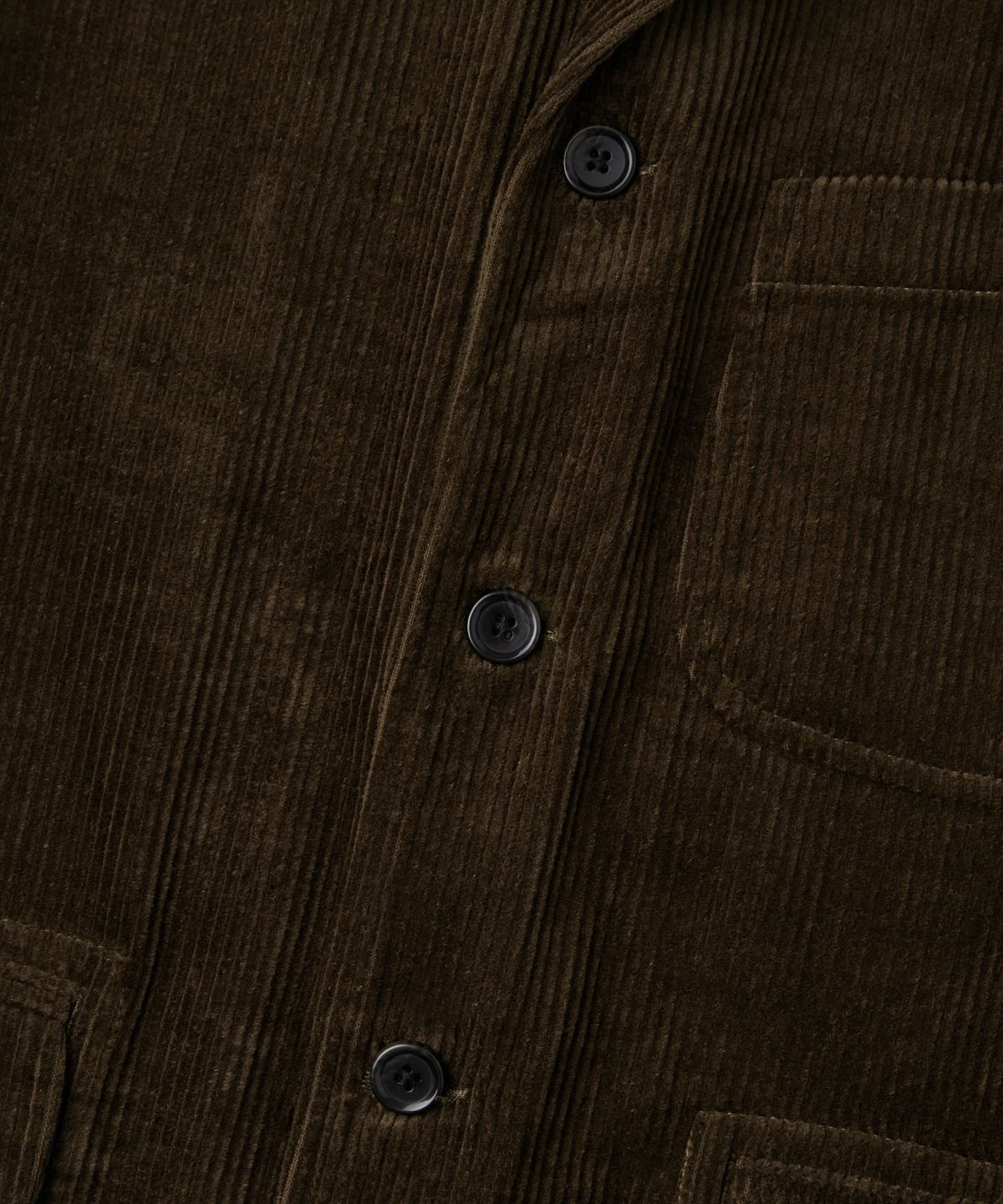 아웃스탠딩(OUTSTANDING) HIGH DENSITY CORDUROY CLASSIC 3-BUTTON JACKET_BROWN