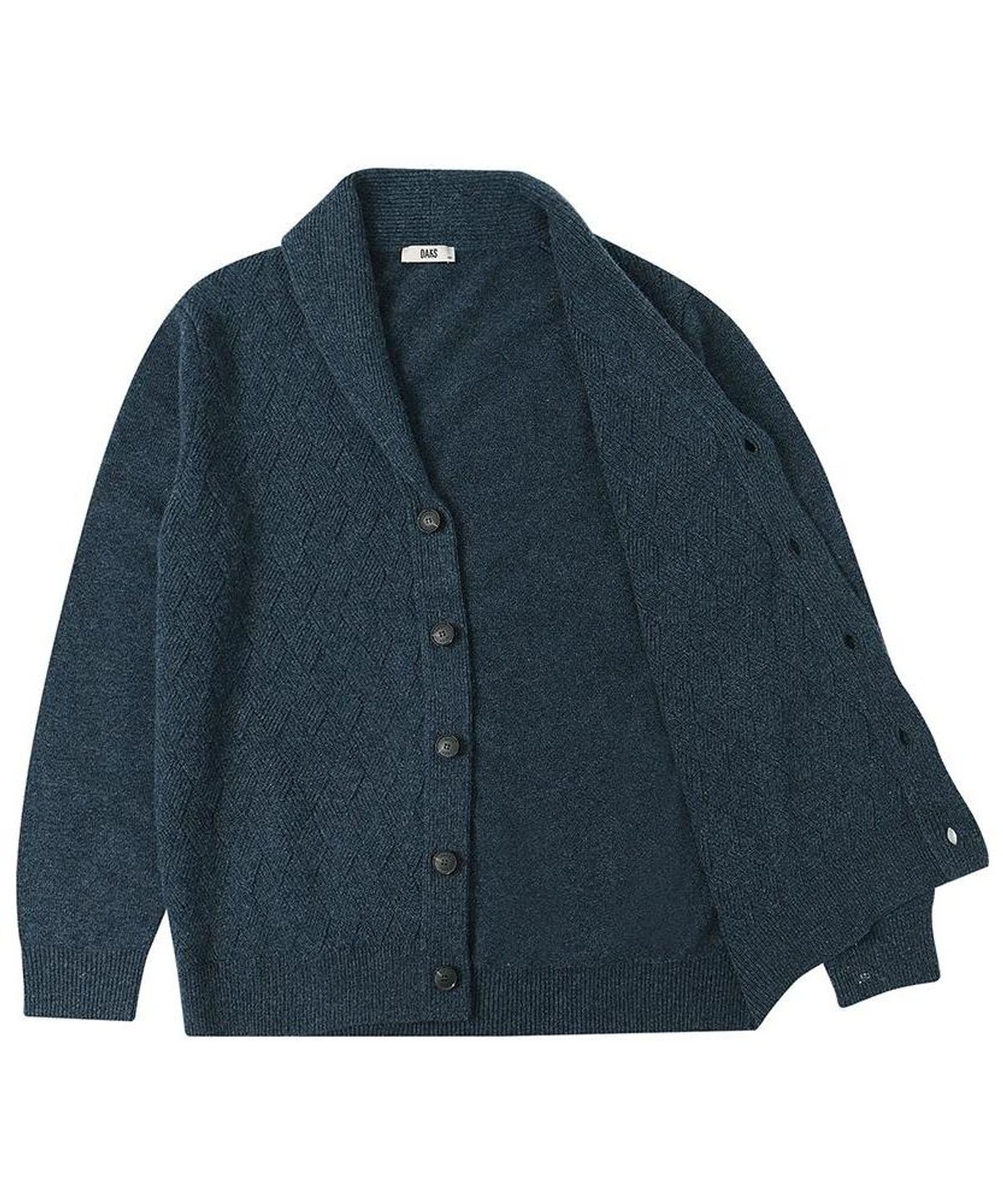 닥스셔츠(DAKS SHIRTS) 울100 가디건 레귤러핏 블루_DLW3SWCD401B1